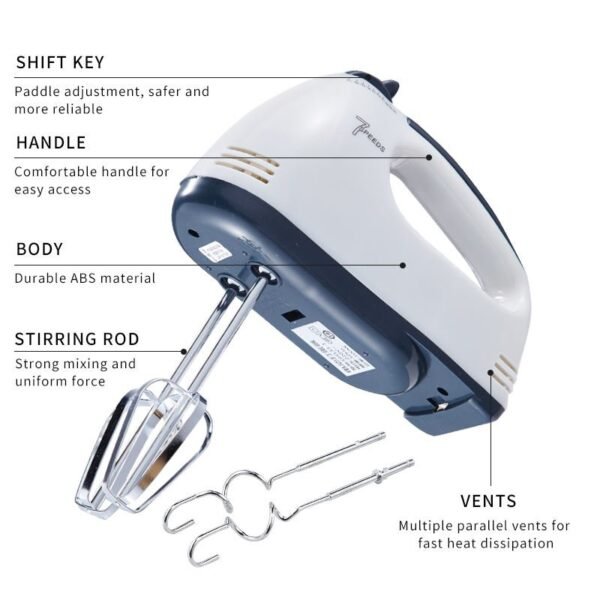 H67aa9431d09441d18db38b250c2a2959M.jpg 7 Speed Home Kitchen Egg Beater Hand Blender Electric Hand Mixer With Whisk