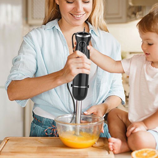 Hcd129b62e66249a2b0e8c0f4d12fcc07M.jpg Handheld Hand Blender 1000W Immersion Blender Mixer with Attachments: Stainless Steel Blade With 6 in 1 Hand Blender