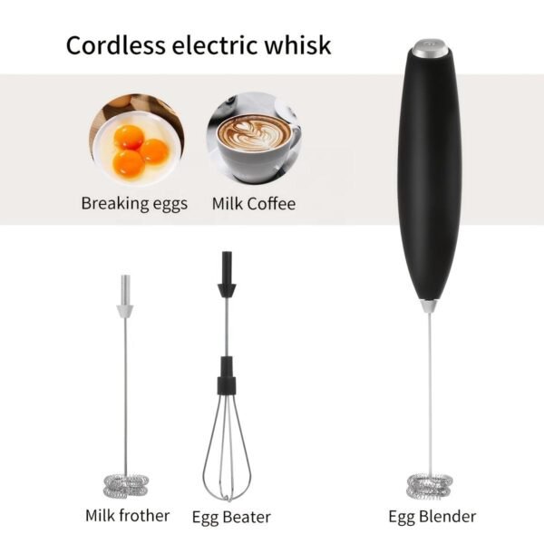 Hf12b17bf4c054e3495deb298c18ad8bbW.jpg Compact 2-in-1 Handheld Milk Frother Egg Whisk Portable Battery-Powered Mini Blender With Stainless Steel Stand for Coffee